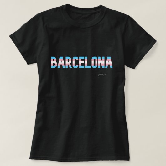 Barcelona Pride Transgender Vlag T-shirt (Design voorkant)
