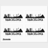 Barcelona Rechthoekige Sticker (Vel)