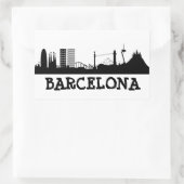 Barcelona Rechthoekige Sticker (Tas)