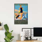 Barcelona Reisposter San Sebastian Kunst Spanje Poster (Thuiskantoor)