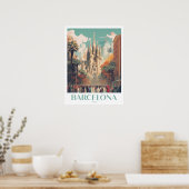 Barcelona Reizen Print Wandkunst (Keuken)