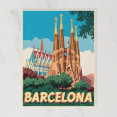 Barcelona Retro Briefkaart