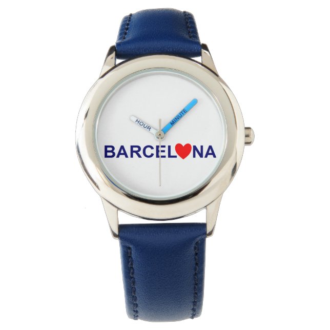 Barcelona rode hart horloge (Voorkant)