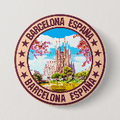 Barcelona Ronde Button 7,6 Cm (Voorkant)