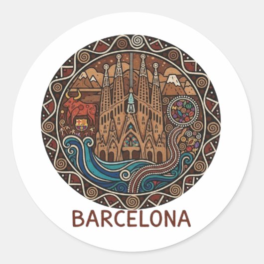 BARCELONA RONDE STICKER (Voorkant)