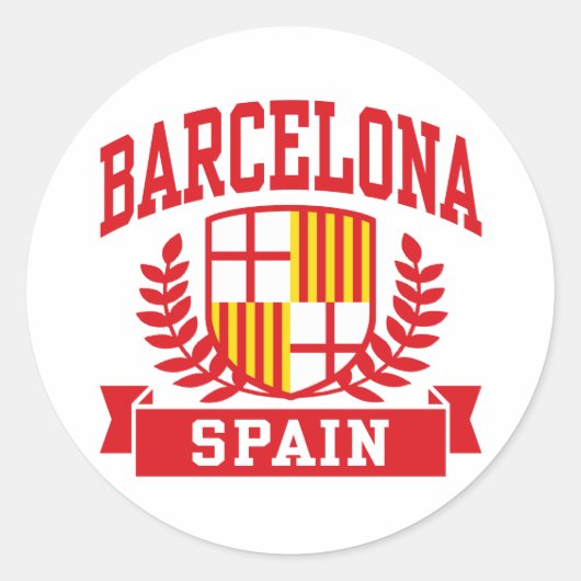 Barcelona Ronde Sticker (Voorkant)