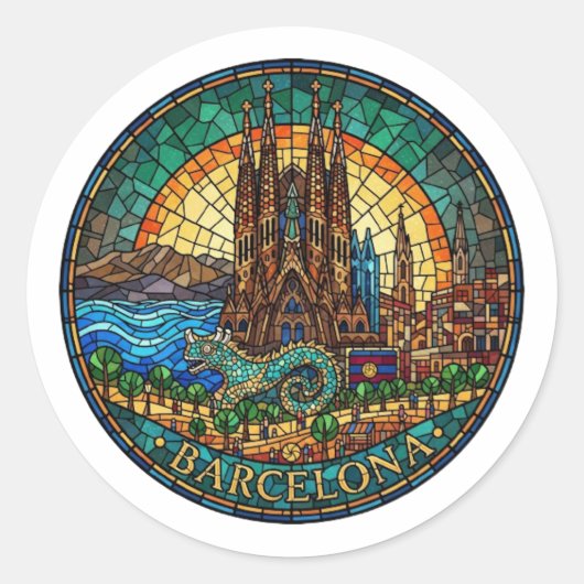 BARCELONA RONDE STICKER (Voorkant)