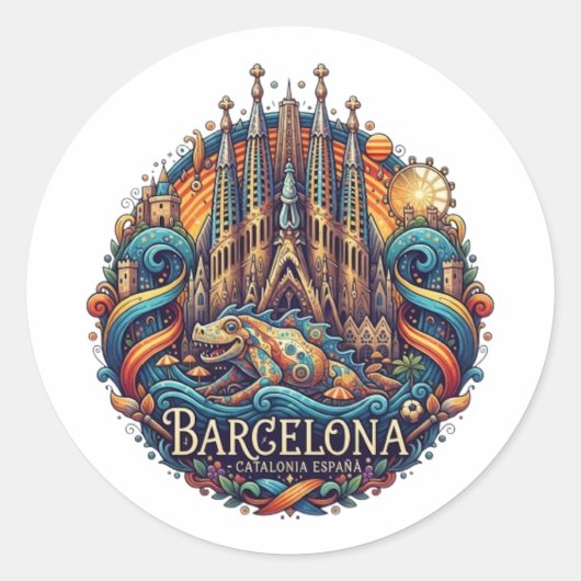 BARCELONA RONDE STICKER (Voorkant)