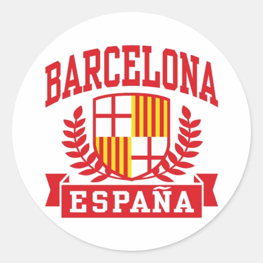 Barcelona Ronde Sticker (Voorkant)
