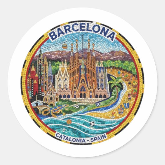 BARCELONA RONDE STICKER (Voorkant)