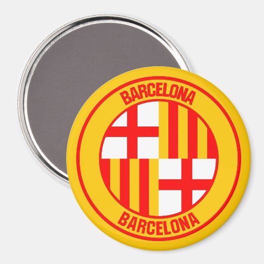Barcelona Round Emblem Magneet (Voorkant / Achterkant)