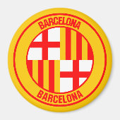 Barcelona Round Emblem Magneet (Voorkant)