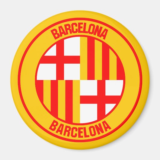 Barcelona Round Emblem Magneet (Voorkant)
