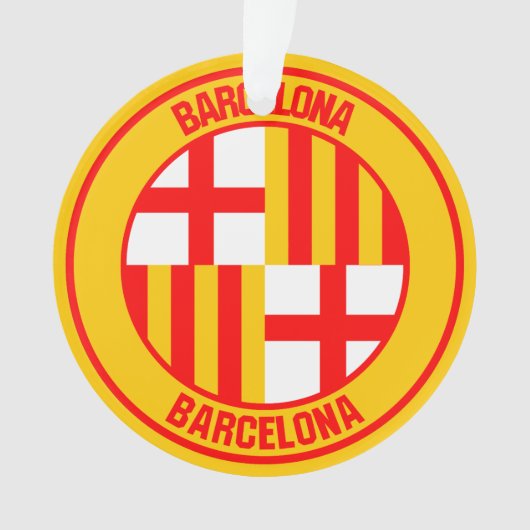 Barcelona Round Emblem Ornament (voorkant)