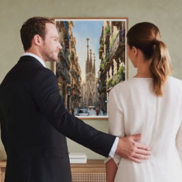 Barcelona Sagrada de Familia Modern Art Poster