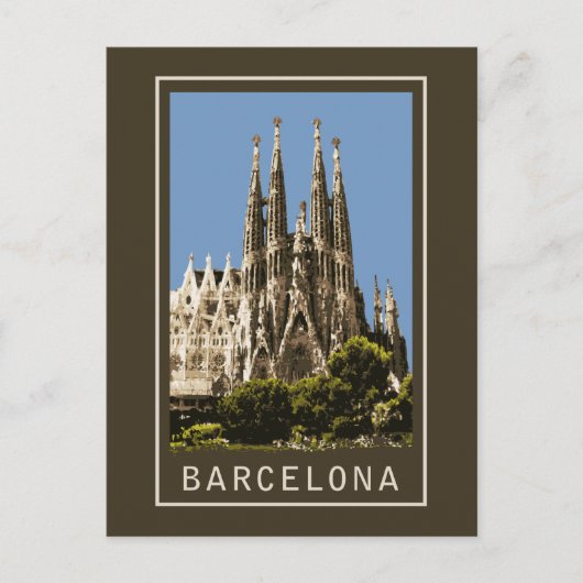 Barcelona Sagrada Familia Briefkaart (Voorkant)