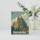  Barcelona Sagrada Familia Briefkaart (Staand voorkant)