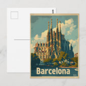  Barcelona Sagrada Familia Briefkaart (Voorkant / Achterkant)