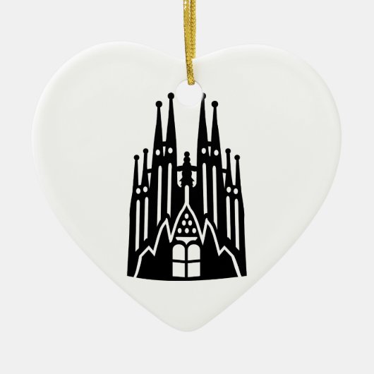 Barcelona Sagrada Familia Keramisch Ornament (Voorkant)
