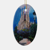 Barcelona Sagrada Familia met Park en Lantern Keramisch Ornament (Rechts)