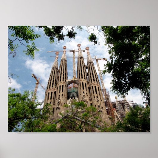 Barcelona. Sagrada Familia. Poster (Voorkant)