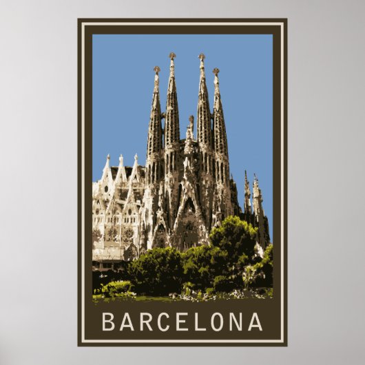 Barcelona Sagrada Familia Poster (Voorkant)