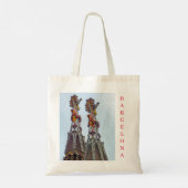 Barcelona Sagrada Familia spires uitzicht canvas t Tote Bag (Achterkant)