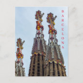 Barcelona Sagrada Familia steeples uitzicht briefk Briefkaart (Voorkant)
