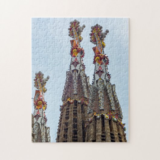 Barcelona Sagrada Familia steeples uitzicht puzzel Legpuzzel (Verticaal)