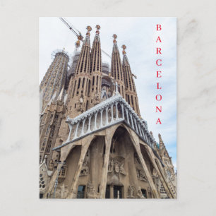 Barcelona Sagrada Familia uitzicht ansichtkaart Briefkaart