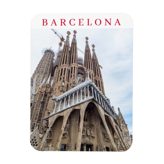 Barcelona Sagrada Familia uitzicht koelkastmagneet Magneet (Verticaal)