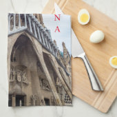 Barcelona Sagrada Familia uitzicht theedoek (Quarter Fold)