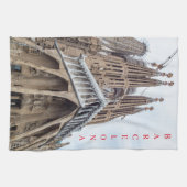 Barcelona Sagrada Familia uitzicht theedoek (Horizontaal)