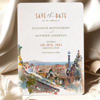 Barcelona Save the Date Destination Spain España I