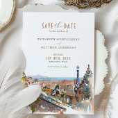 Barcelona Save the Date Destination Spain España I Kaart