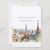 Barcelona Save the Date Destination Spain España I Kaart (Achterkant)