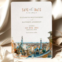 Barcelona Save the Date Destination Spain España