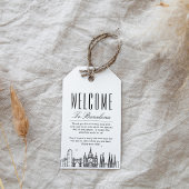 Barcelona Silhouet | Welkomstbericht Cadeautags Cadeaulabel