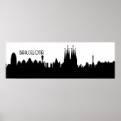 barcelona skyline deco poster (Voorkant)