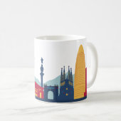 Barcelona Skyline Koffiemok (Voorkant rechts)