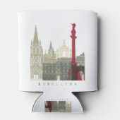 Barcelona skyline poster blikjeskoeler (Achterkant)