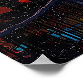 Barcelona Skyline Poster – Iconische Spaanse kunst (Hoek)