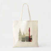 Barcelona skyline poster tote bag (Voorkant)
