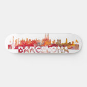 Barcelona Skyline Skateboard (Horizontaal)