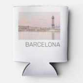 Barcelona Skyline Sunset Catalanonia Spanje Blikjeskoeler (Voorkant)