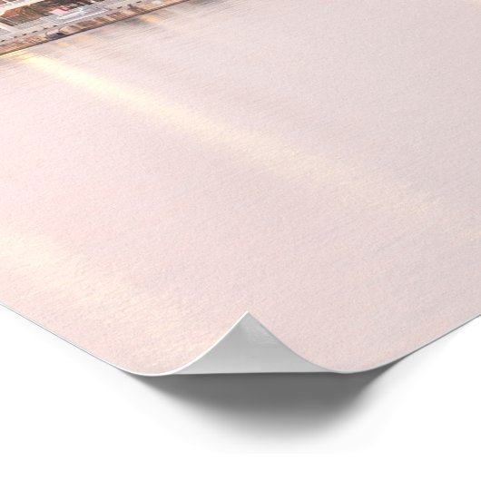 Barcelona Skyline Sunset Catalanonia Spanje Poster (Hoek)