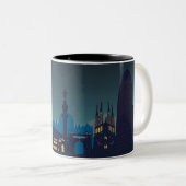 Barcelona Skyline Two-Tone Coffee Mok (Voorkant rechts)