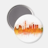 Barcelona Skyline watercolor v03 Magneet (Voorkant / Achterkant)