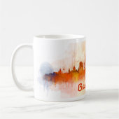 Barcelona Skyline watercolor v04 Koffiemok (Links)