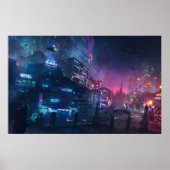 Barcelona Smoke Neons Sant Pau i La Sagrada Famil Poster (Voorkant)